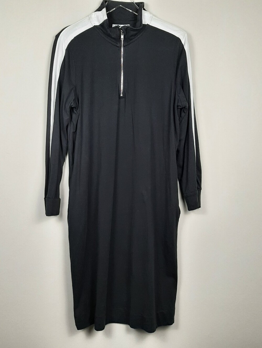 Anthony Richards 100% Cotton Black And White Long Sleeve Athleisure Dress XL